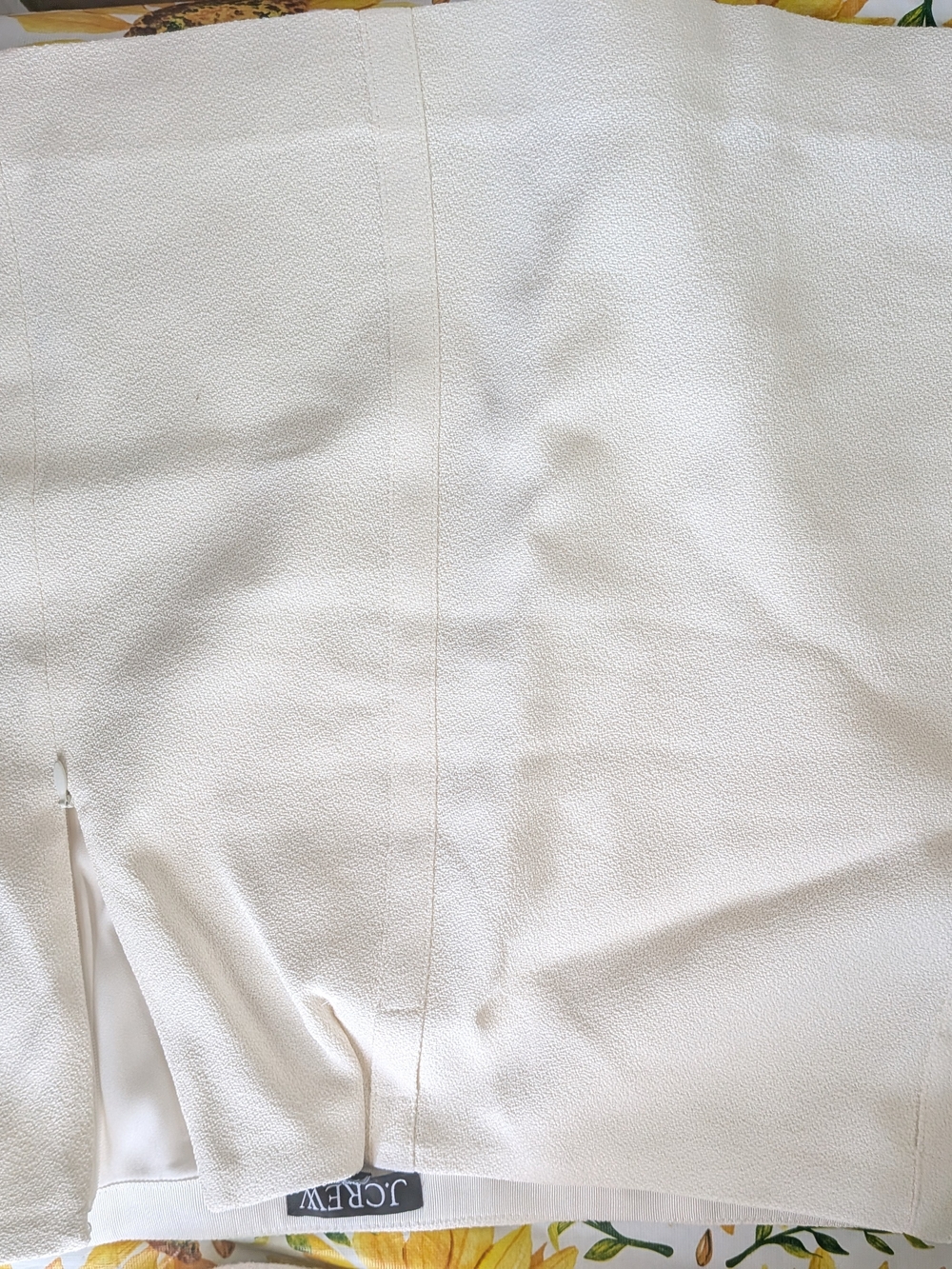 J.Crew Cream Textured Skirt